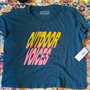 NWOT Outdoor Voices short sleeve cropped top